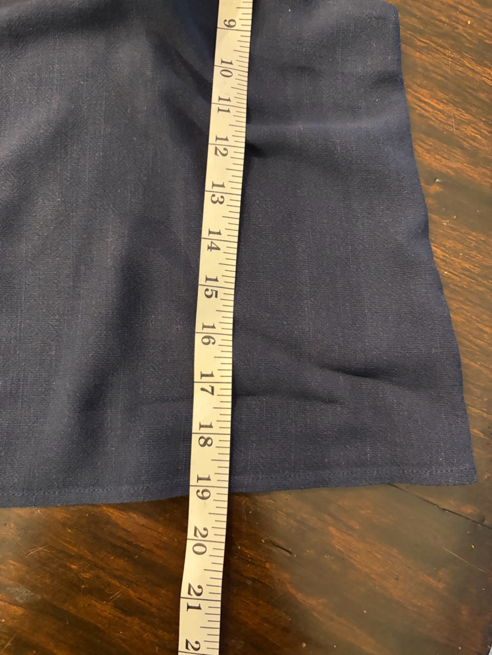 Sleeveless Navy Square-Neck and wide leg pants linen blend set size large - Picture 5 of 11